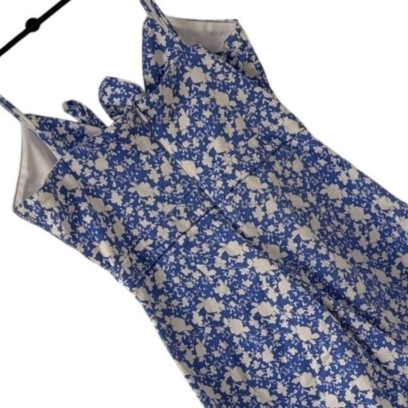 GB Gianni Bini Women's Blue and White Spaghetti Strap Small Mini Derby Dress - Picture 6 of 13